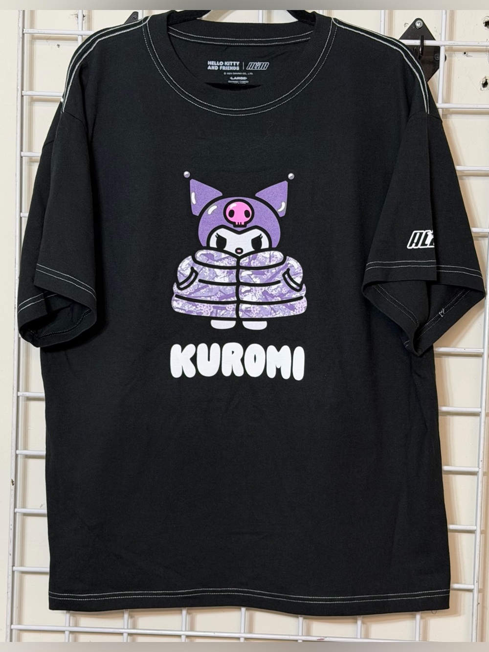 Hello Kitty® Kuromi | A.LAB Camo Puffer Black T-Shirt Black and Purple N w/o Tag